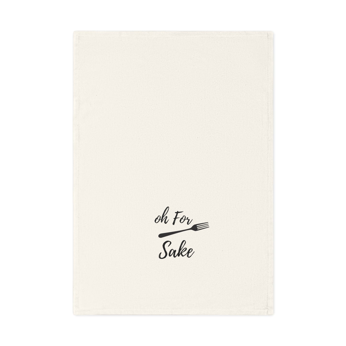 For Forks Sake - Funny Cotton Tea Towel, Kitchen Humor Decor, Gift for Home Cooks, Culinary Enthusiasts, Housewarming, or Holiday Gifts