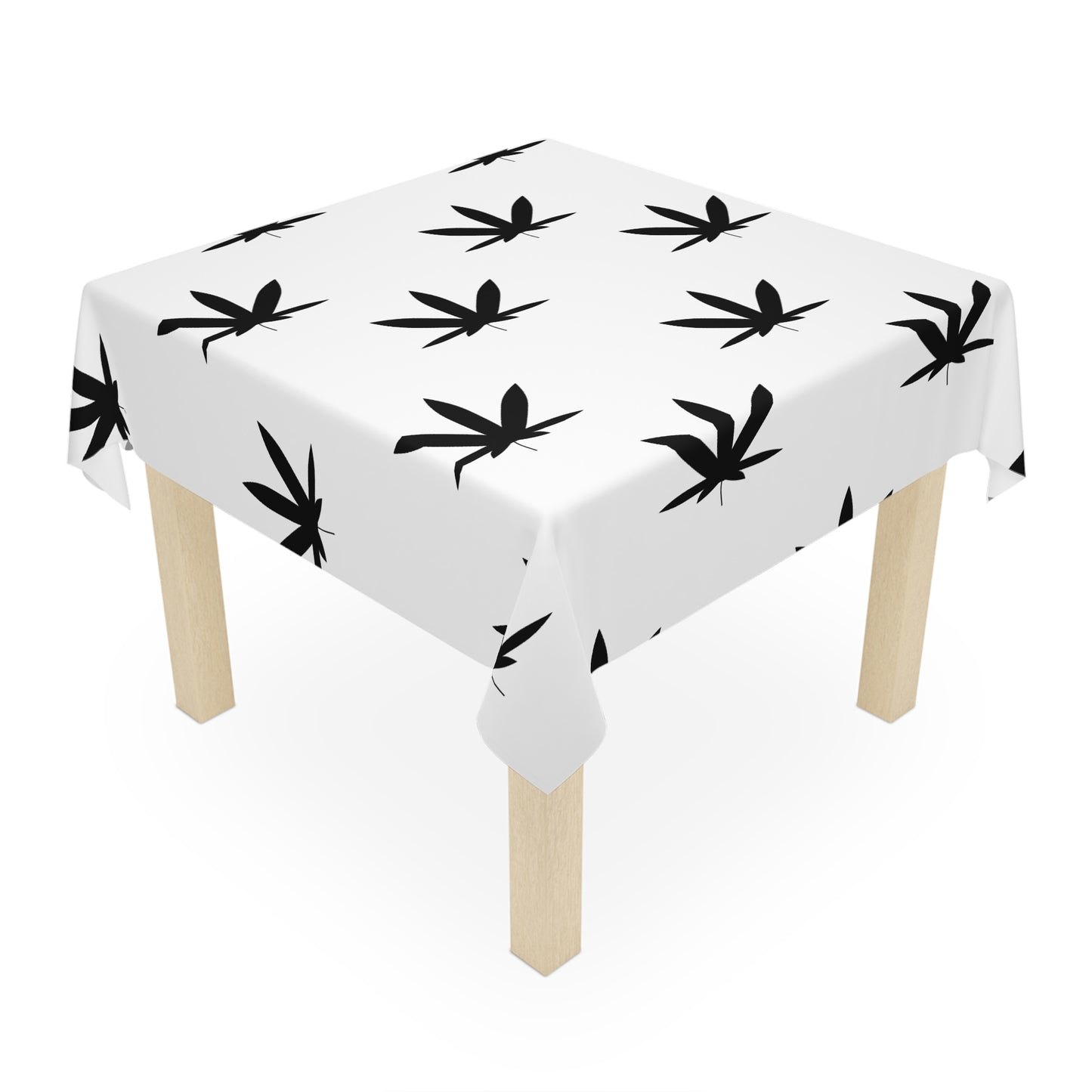 Chic Cannabis Leaf Tablecloth, Modern Home Decor, Dining Table Cover, Party Decoration, Unique Gift, Boho Style