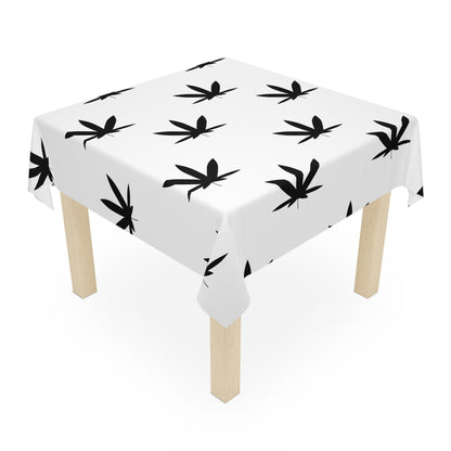 Chic Cannabis Leaf Tablecloth, Modern Home Decor, Dining Table Cover, Party Decoration, Unique Gift, Boho Style