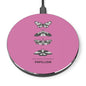 Papillon Butterfly Pink Wireless Charger, Fast Charging Pad, Floral Phone Stand, Unique Gift, Home Office Decor, Eco-Friendly