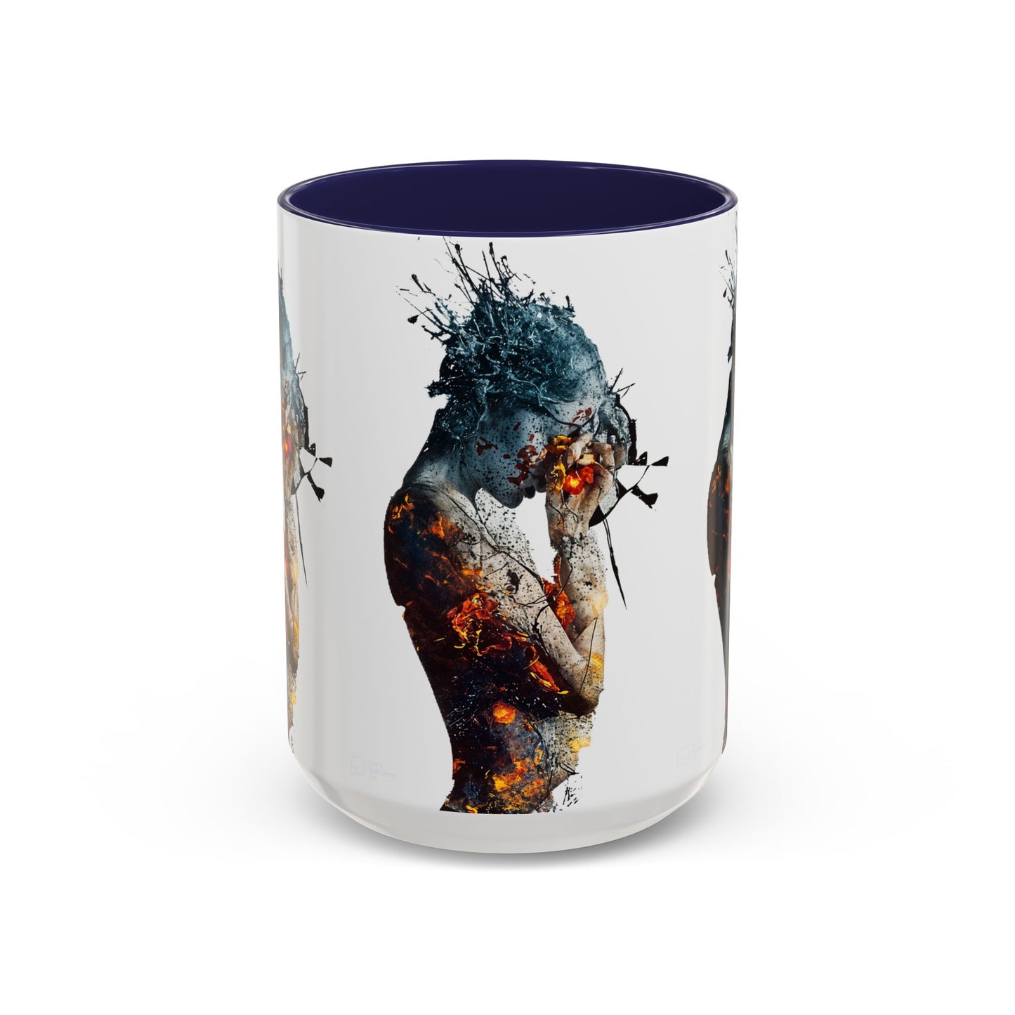 Introspective Art Coffee Mug, Unique Gift for Art Lovers, Bohemian Home Decor, Self-Reflection Mug
