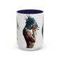 Introspective Art Coffee Mug, Unique Gift for Art Lovers, Bohemian Home Decor, Self-Reflection Mug