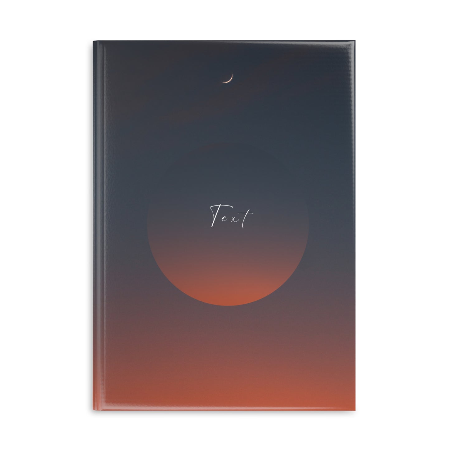 Personalized Puffy Matte Hardcover Notebook, Perfect for Journaling, Gifts, and Planning, Sunset Inspired Design, Durable Puffy Covers
