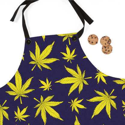Yellow Leaf Cannabis Apron (AOP)