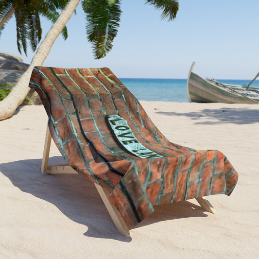 LOVE LANE - Urban Inspired Beach Towel, Summer Accessory, Perfect for Beach Trips, Pool Days, Ocean Lovers