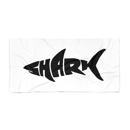 White Shark Beach Towel | Summer Vibe Towel for Ocean Lovers, Great Gift for Beach Days, Pool Parties, Shark Week, Outdoor Fun
