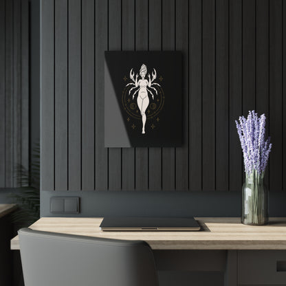 Cancer Zodiac Devine Femine Astrological Acrylic Art Print - Zodiac Decor, Wall Art, Home Office Gift, Astrology Wall Hanging