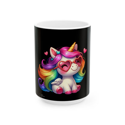 Unicorn Mug, Cute Coffee Cup for Kids, Rainbow Drinkware for Birthdays, Magical Gift for Unicorn Lovers, Fun Tea Mug