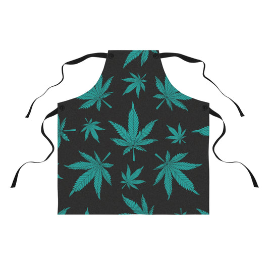 Trendy Cannabis Leaf Apron, Perfect for Cooking, Baking, Grilling, Gifts for Chefs, Eco-Friendly Kitchware