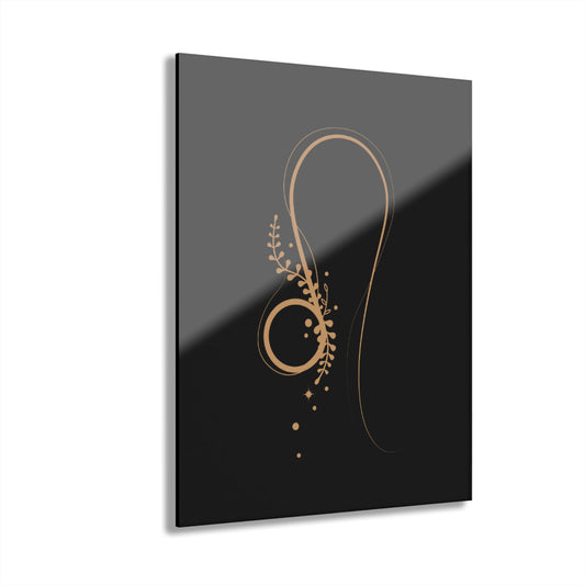 Leo Zodiac Elegant Acrylic Wall Art | Modern Home Decor | Perfect for Gifts, French Cleat Hanging