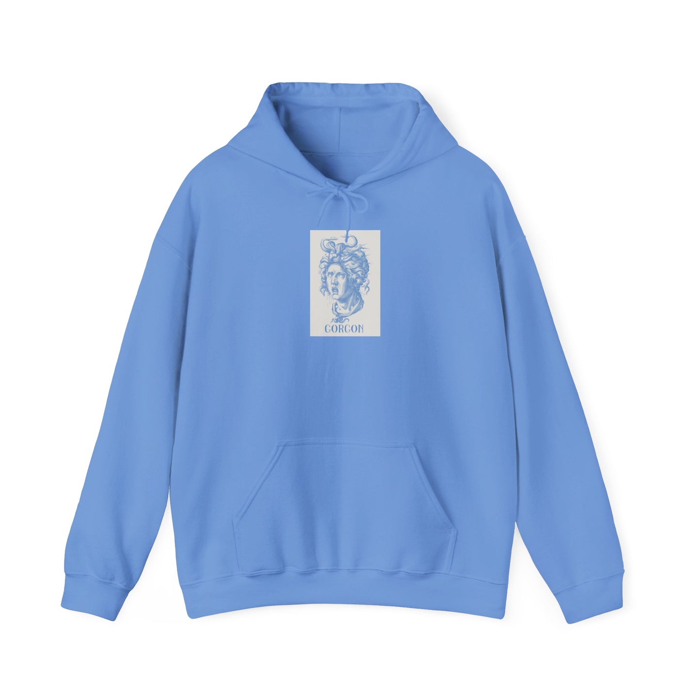 Gorgon Graphic Hoodie - Cozy Unisex Sweatshirt, Mythical Creature Apparel, Gift for Art Lovers, Unique Fashion Statement, Halloween Wear