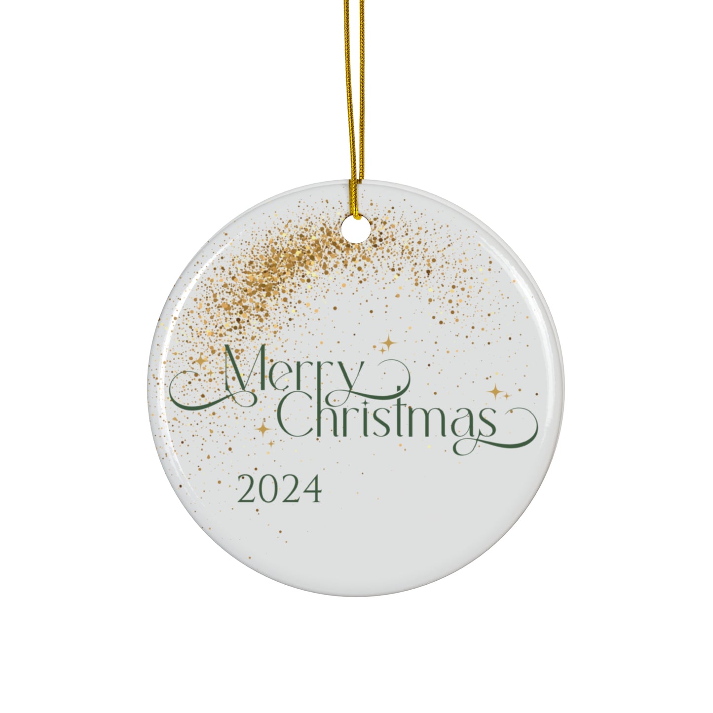 Sparkle Merry Christmas - Elegant Holiday Decor, Personalized Christmas Gift, 2024 Keepsake, Tree Decoration, Seasonal Mementos