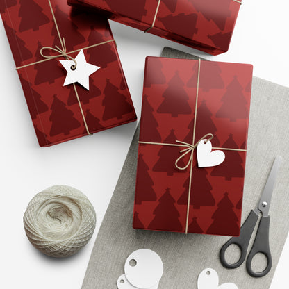Festive Christmas Gift Wrap Papers, Holiday Wrapping Paper, Eco-Friendly Wrapping, Rustic Tree Pattern, Perfect for Holidays, Birthdays, and
