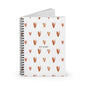 Heart Pattern Spiral Notebook - Love Always, Cute Journal, Gift for Students, Wedding Planner, Valentine's Day Gift
