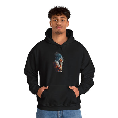Introspective Artistic Unisex Hooded Sweatshirt, Cozy Streetwear, Unique Gift for Artists, Casual Wear, Perfect for Fall & Winter