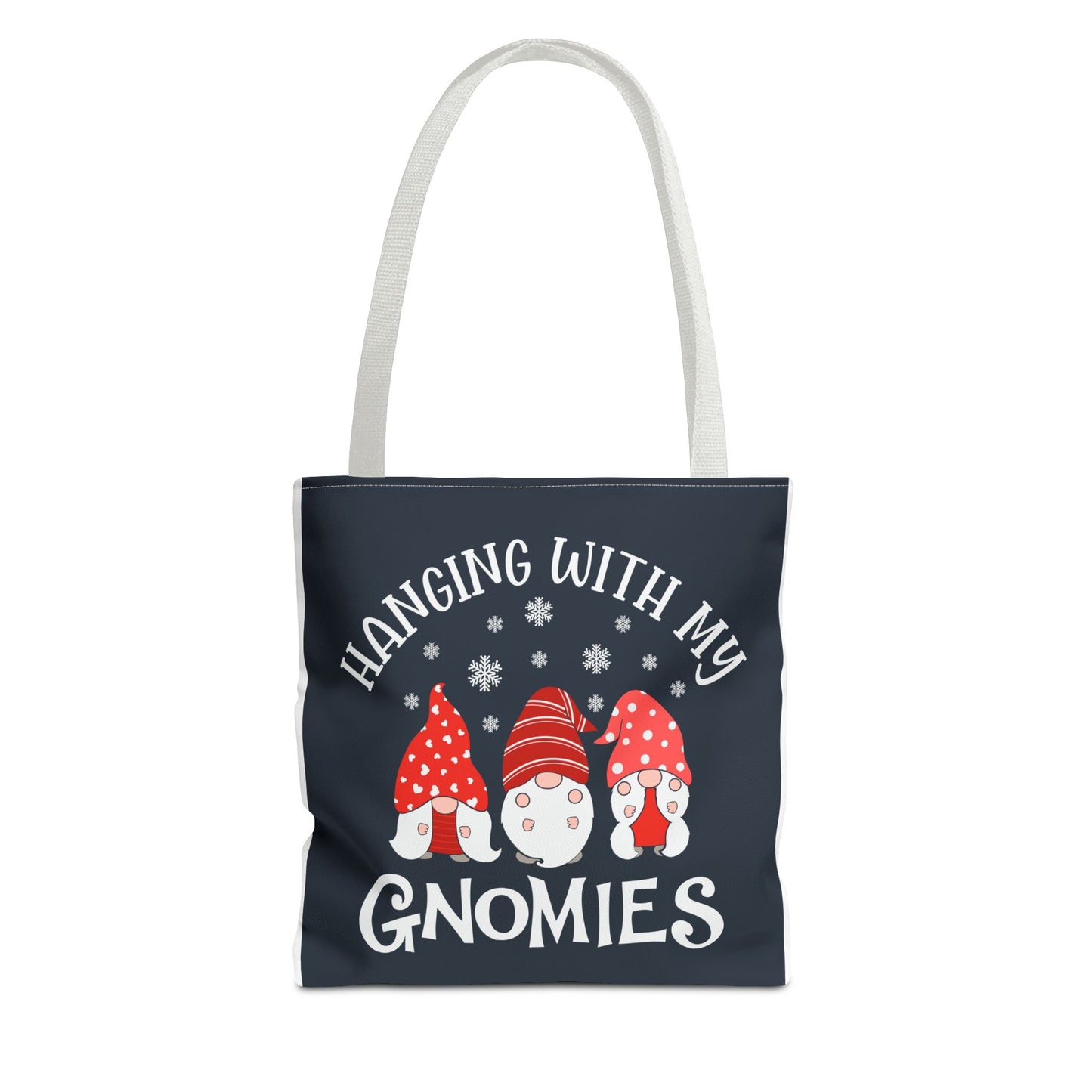 Hanging With My Gnomies Tote Bag, Cute Gnome Shopping Bag, Funny Tote for Gnome Lovers, Holiday Gift, Eco-Friendly Reusable Bag
