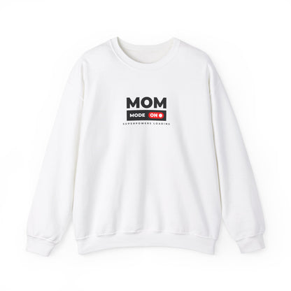 Funny Mom Sweatshirt, Unisex Crewneck Pullover for Moms, Gift for Mother's Day, Cool Mom Apparel, Casual Wear, Superpowers Loading