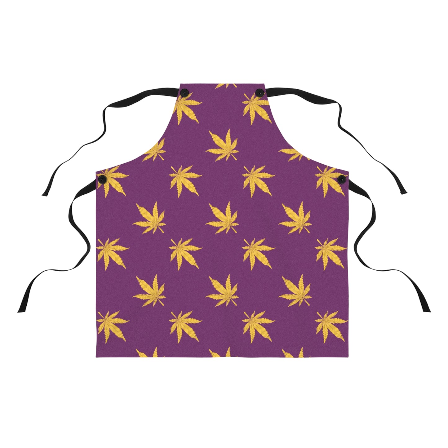 Purple Trendy Cannabis Leaf Apron, Perfect for Cooking, Baking, Grilling, Gifts for Chefs, Eco-Friendly Kitchware