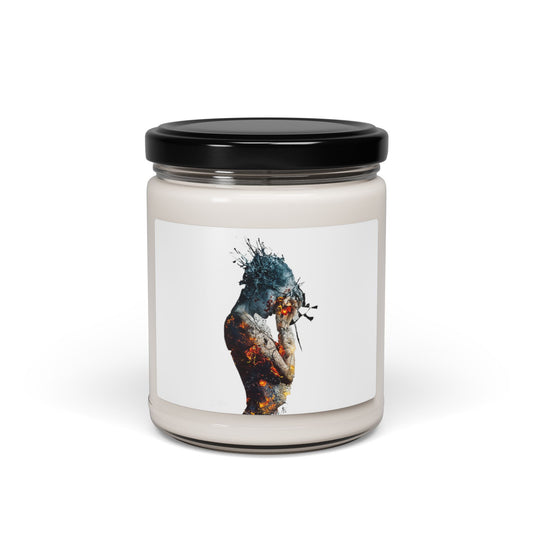 Artistic Scented Soy Candle | Relaxing Home Decor, Gift for Her, Aromatherapy, Unique Candle, Self-Care Essentials