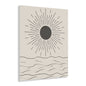 Boho Sun - Minimalist Acrylic Wall Art Print, Modern Sun and Waves Decor, Coastal Room Accent, Gift for Beach Lovers, Wall Decor for Home