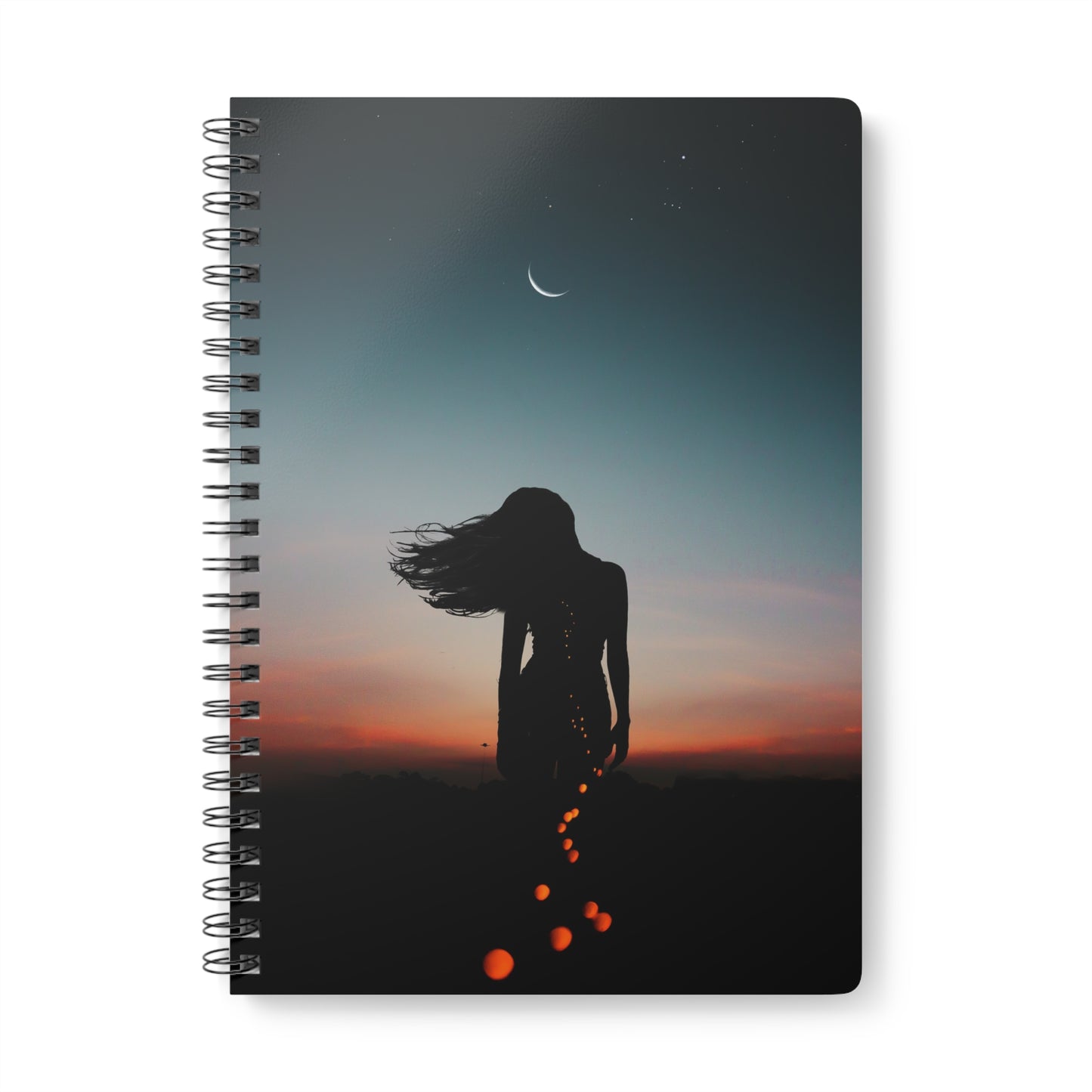 Moon Goddess - Wirebound Softcover Notebook, A5