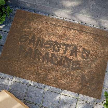 Gangsta's Paradise Doormat - Cool Hip Hop Urban Style Entry Rug, Streetwear Mat, Welcome Mat, Home Decor, Funny Gift