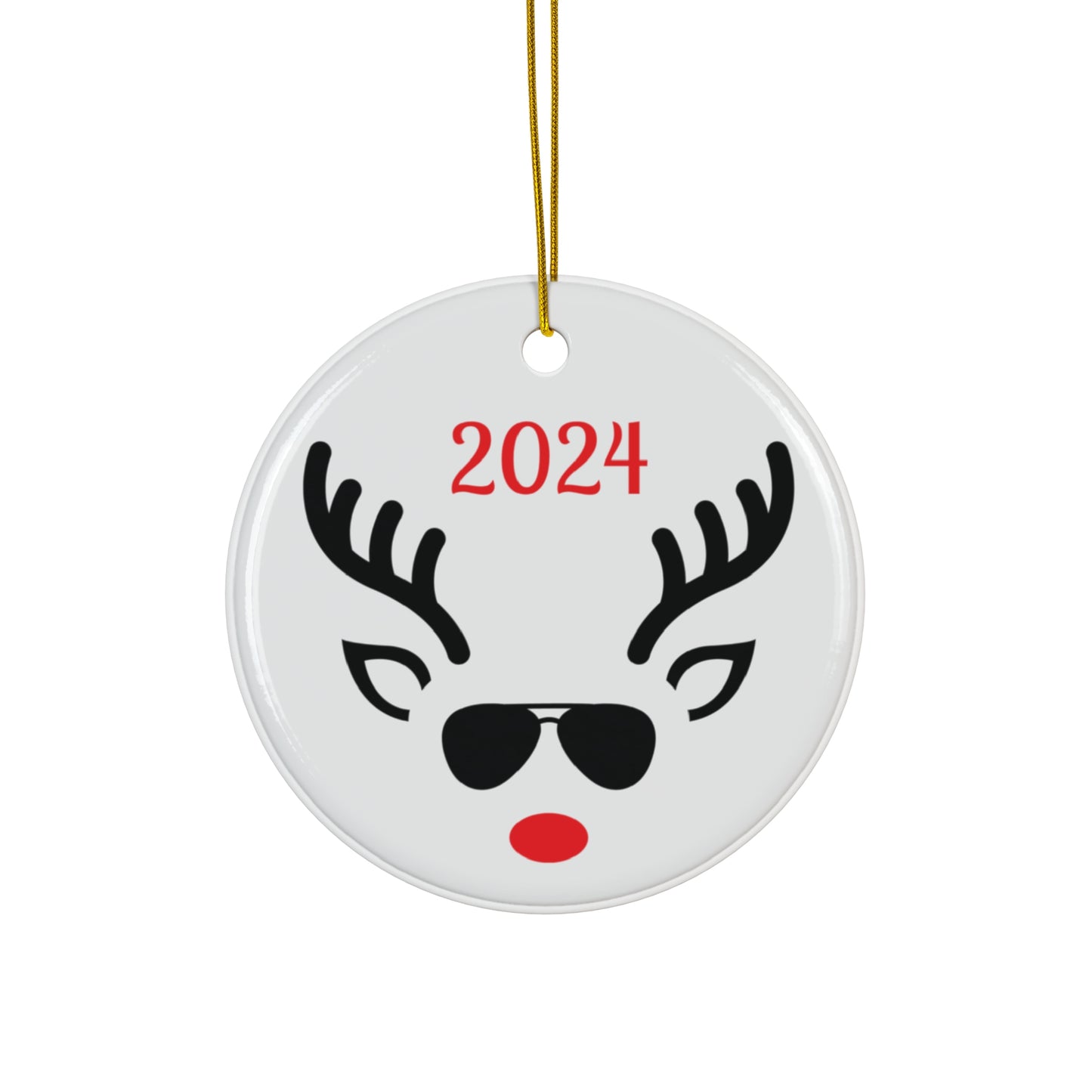 Cool Reindeer Christmas Ornament, Holiday Decor, Unique Gift, 2024 Decor, Festive Decoration, Winter Holiday Keepsake