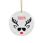 Cool Reindeer Christmas Ornament, Holiday Decor, Unique Gift, 2024 Decor, Festive Decoration, Winter Holiday Keepsake