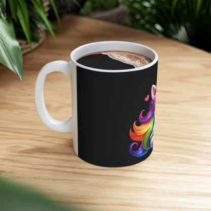 Unicorn Mug, Cute Coffee Cup for Kids, Rainbow Drinkware for Birthdays, Magical Gift for Unicorn Lovers, Fun Tea Mug