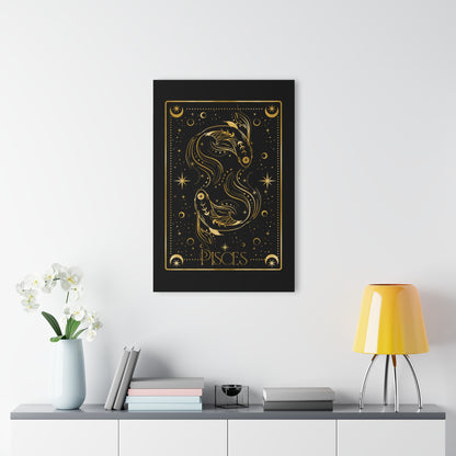 Pisces Zodiac Acrylic Print, Zodiac Wall Art, Horoscope Decor, Elegant Home Decor, Astrology Gift, Modern Wall Hanging