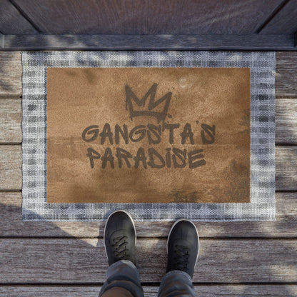 Gangsta's Paradise Doormat - Urban Home Decor, Entryway Rug, Funky Welcome Mat, Hip Hop Gift, Cool Housewarming Idea