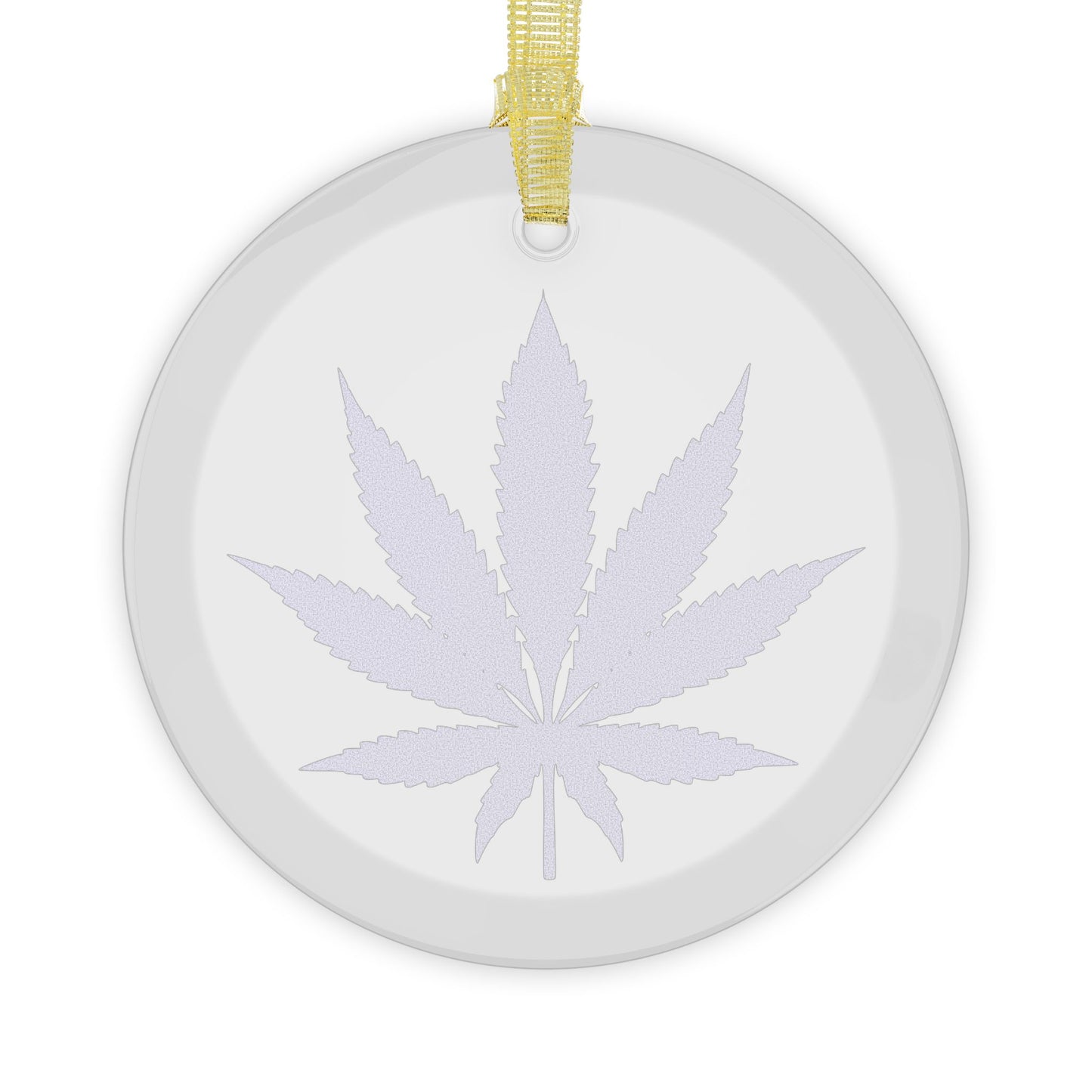 Chic Glass Ornaments, Cannabis Leaf Decor, Eco-Friendly Christmas Hanging Decor, Unique Gift for Cannabis Enthusiasts, Holiday Decoration