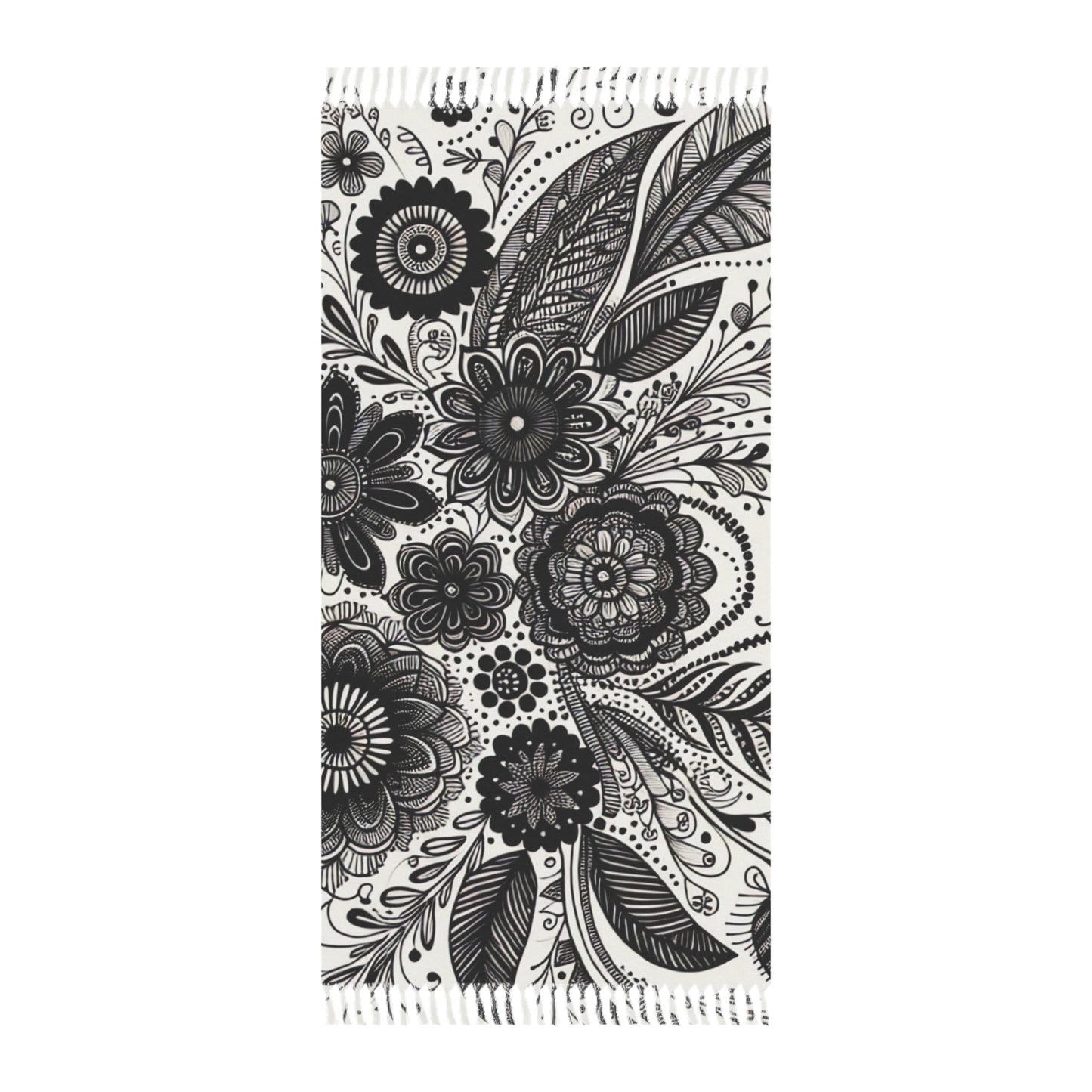 Boho Beach Towel, Floral Beach Cover-up, Bohemian Towel for Summer, Beach Gift for Her, Travel Towel for Vacation
