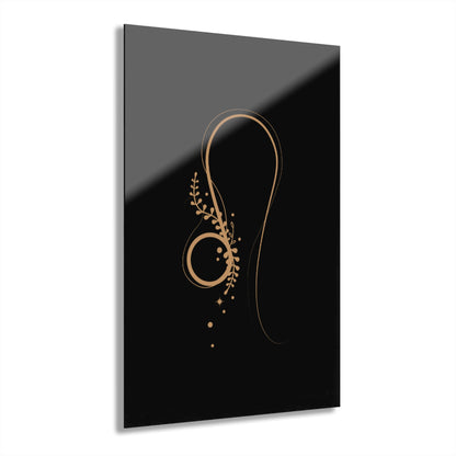 Leo Zodiac Elegant Acrylic Wall Art | Modern Home Decor | Perfect for Gifts, French Cleat Hanging