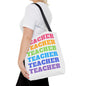 Colorful Teacher Tote Bag, Perfect Gift for Educators, Classroom Essentials, Back to School, Teaching Supplies, Teacher Appreciation
