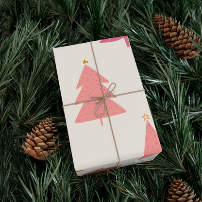 Whimsical Christmas Gift Wrap Papers - Festive Tree Patterns for Holiday, Birthdays, Special Occasions, Eco-Friendly, Wrapping Essentials