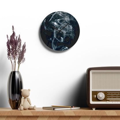 Modern Smoke Acrylic Wall Clock, Contemporary Office Decor, Stylish Home Accent, Unique Gift Idea, Smoke Design