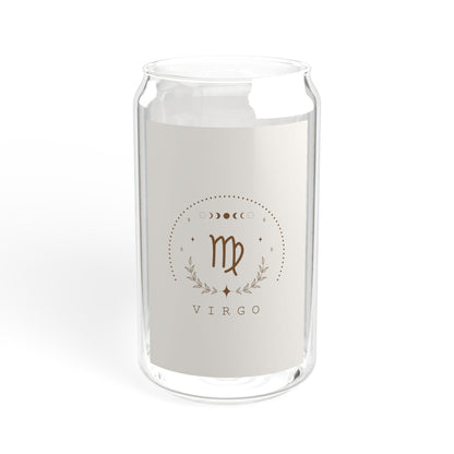 Virgo Sipper Glass, Zodiac Drinkware, Astrology Gift, Eco-Friendly Cup, 16 oz Water Glass, Birthday Present, Home Barware