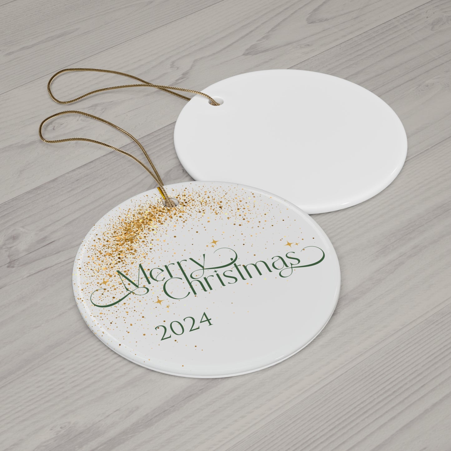 Sparkle Merry Christmas - Elegant Holiday Decor, Personalized Christmas Gift, 2024 Keepsake, Tree Decoration, Seasonal Mementos