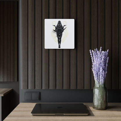 Libra Zodiac Elegant Goddess Acrylic Wall Clock | Unique Home Decor, Artful Timepiece, Gift for Her, Boho Wall Art, Modern Living Room