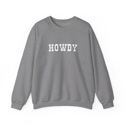 Howdy Unisex Heavy Blend™ Crewneck Sweatshirt, Cozy Sweatshirt, Casual Wear, Gift for Friends, Fall Fashion, Relaxed Style