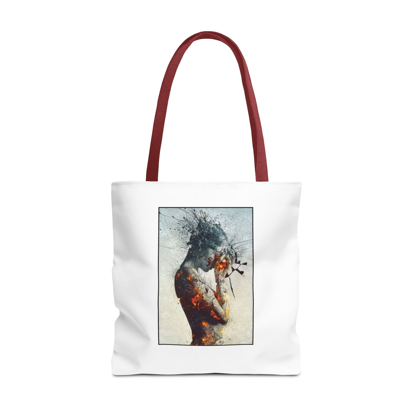 Introspective Artistic Tote Bag, Unique Carryall, Boho Chic Accessory, Gift for Her, Beach Bag, Everyday Essentials