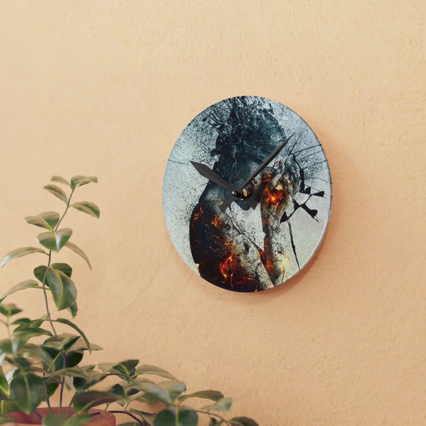 Introspection Artistic Acrylic Wall Clock, Modern Home Decor, Unique Gift for Art Lovers,  Timeless Style, Motivational Wall Decor