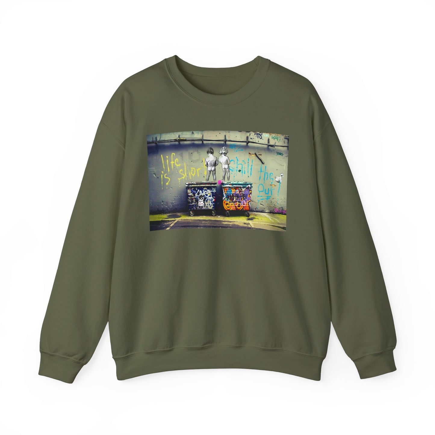 Street Art Inspirational Crewneck Sweatshirt | Urban Style, Inspirational Gift, Casual Wear, Streetwear, Art Lover Apparel