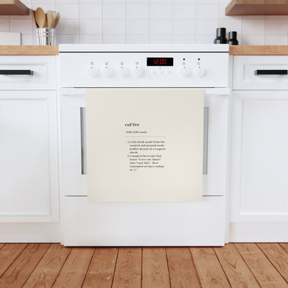 Coffee Lover's Cotton Tea Towel, Funny Kitchen Decor, Gift for Baristas, Unique Housewarming Present, Coffee Recipe Towel, Home & Kitchen