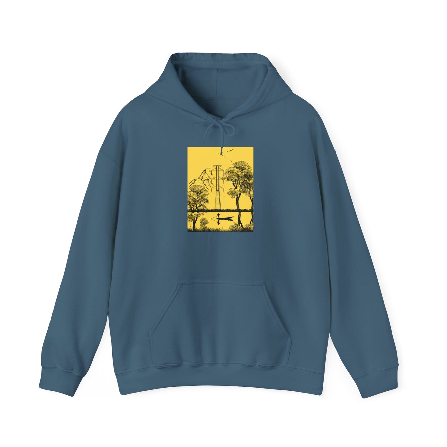 Nature-Inspired Unisex Hooded Sweatshirt, Cozy Hoodie for Outdoors Lovers, Perfect Gift for Nature Enthusiasts, Ideal for Camping, Hiking,