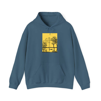 Nature-Inspired Unisex Hooded Sweatshirt, Cozy Hoodie for Outdoors Lovers, Perfect Gift for Nature Enthusiasts, Ideal for Camping, Hiking,
