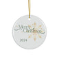 Merry Christmas Ornament _ Merry Christmas 2024 Design, Holiday Decor, Seasonal Gift, Tree Decoration