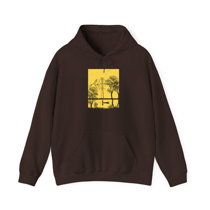 Nature-Inspired Unisex Hooded Sweatshirt, Cozy Hoodie for Outdoors Lovers, Perfect Gift for Nature Enthusiasts, Ideal for Camping, Hiking,