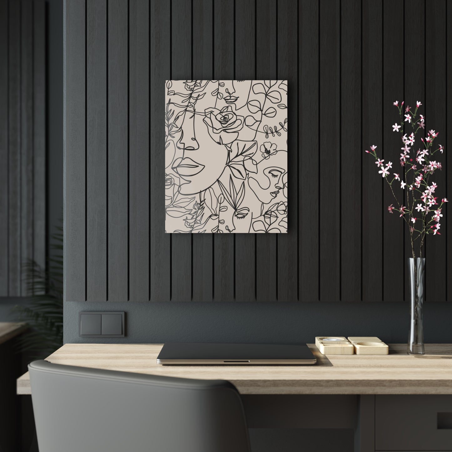 Boho Women Faces - Stylish Line Art Acrylic Prints for Modern Decor, Minimalist Home Wall Art, Gift for Art Lovers, Perfect for Any Room